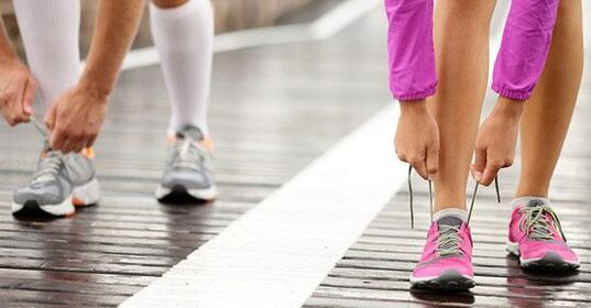 tie shoelaces before running to lose weight