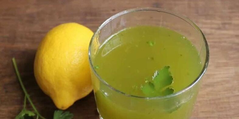 lemon and parsley cocktail for weight loss