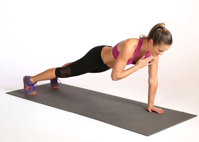 plank with alternate shoulder touches